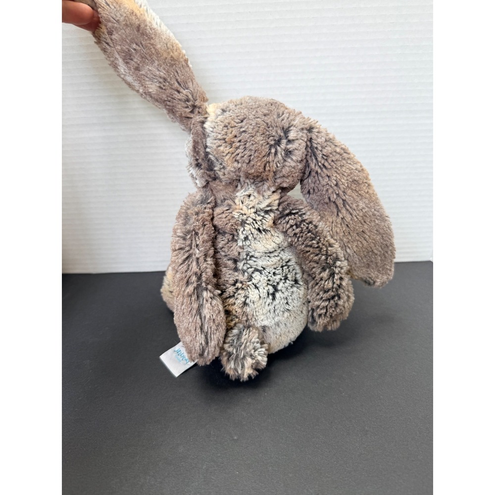 Jellycat Bashful Woodland Bunny Brown Grey Mottled Plush Animal Medium 12" - Picture 2 of 8